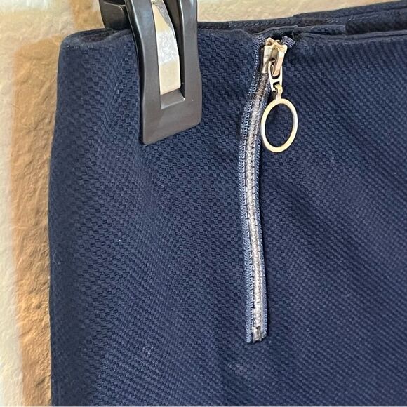 J. McLaughlin Weston Solid 2 Zip Front Textured Trouser Pant in Dark Navy size 4 - Picture 9 of 13